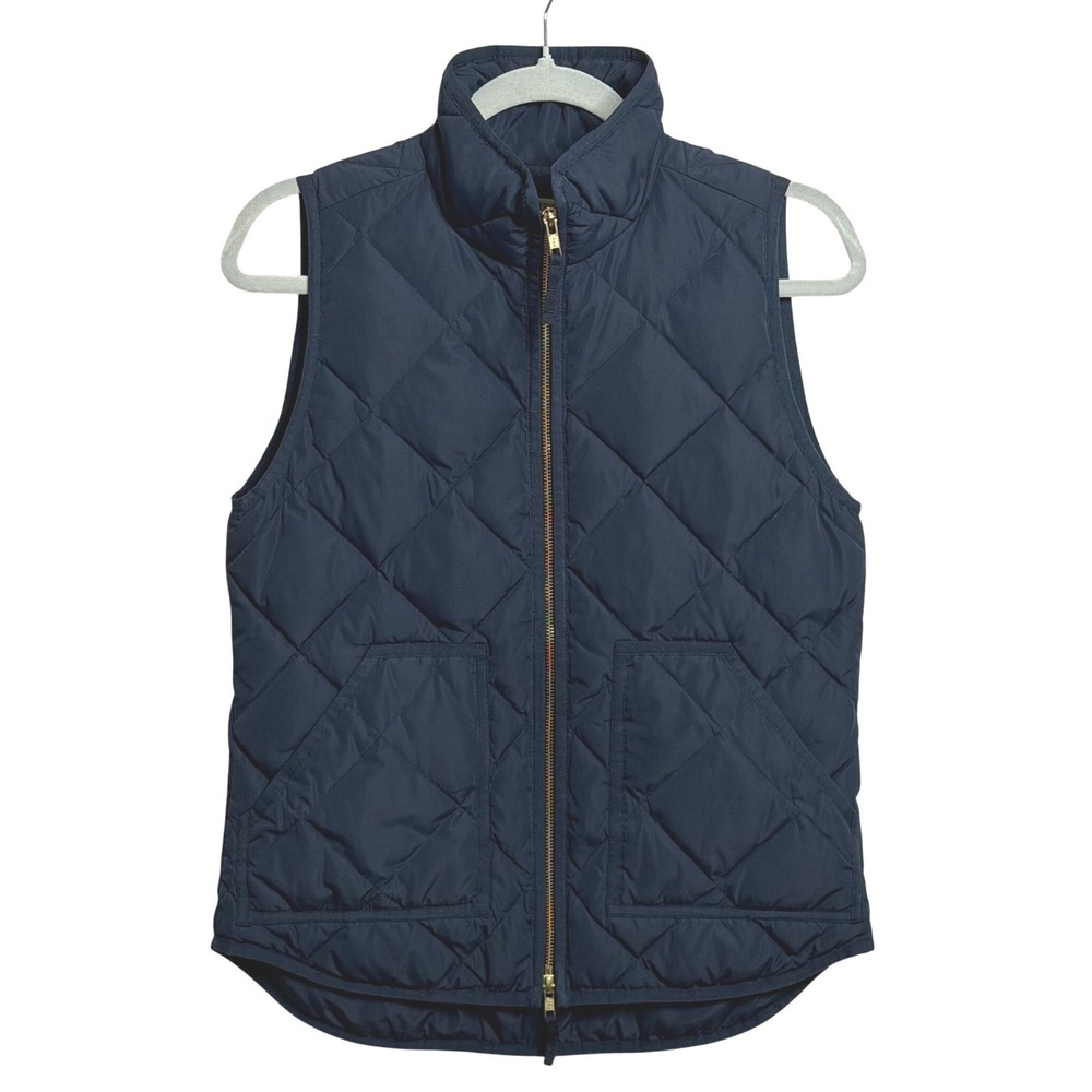J.Crew Excursion Quilted Down Puffer Navy Women's Vest XS